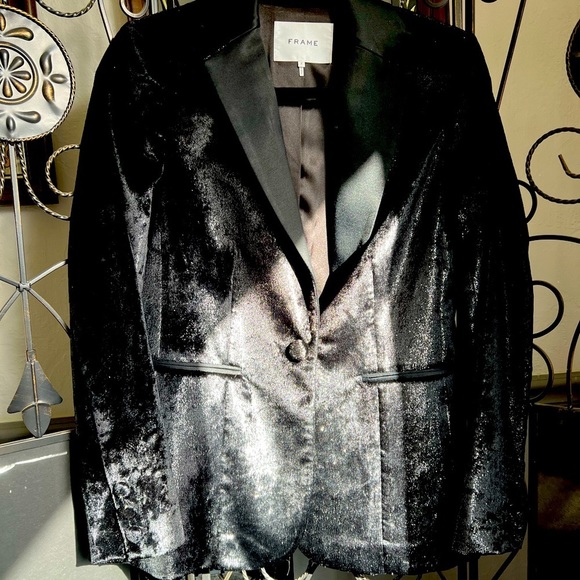 Frame Denim metallic satin blazer/new condition blazer/ j… - Picture 4 of 9